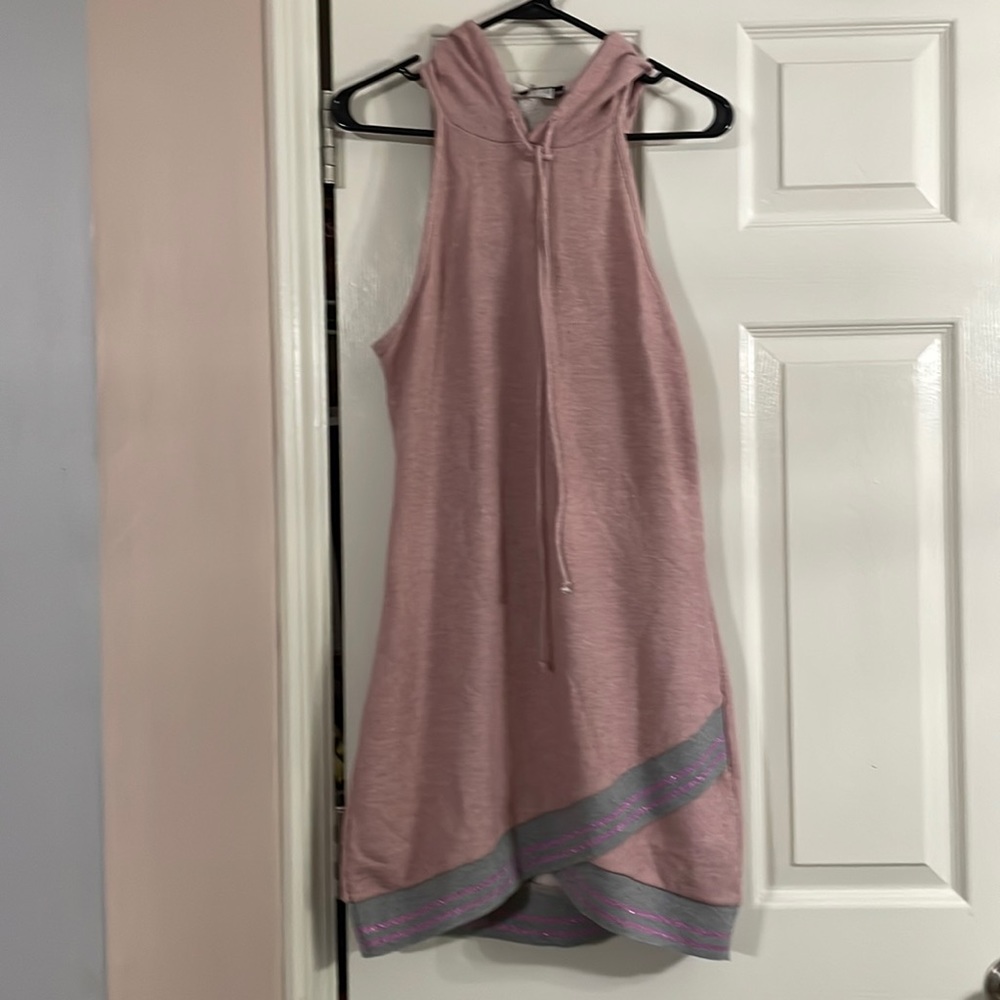 Sleeveless sweatshirt material summer dress